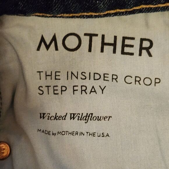 Mother The Insider Crop Step Fray in "Wicked Wildflower" High Waist Sz 25 - Picture 6 of 10